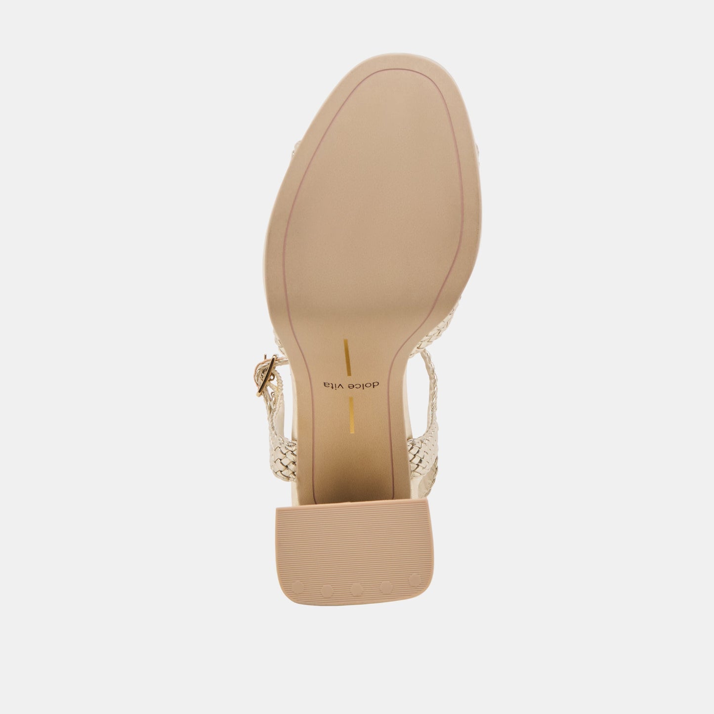PEYTEN HEELS LIGHT GOLD WOVEN STELLA - Dolce Vita