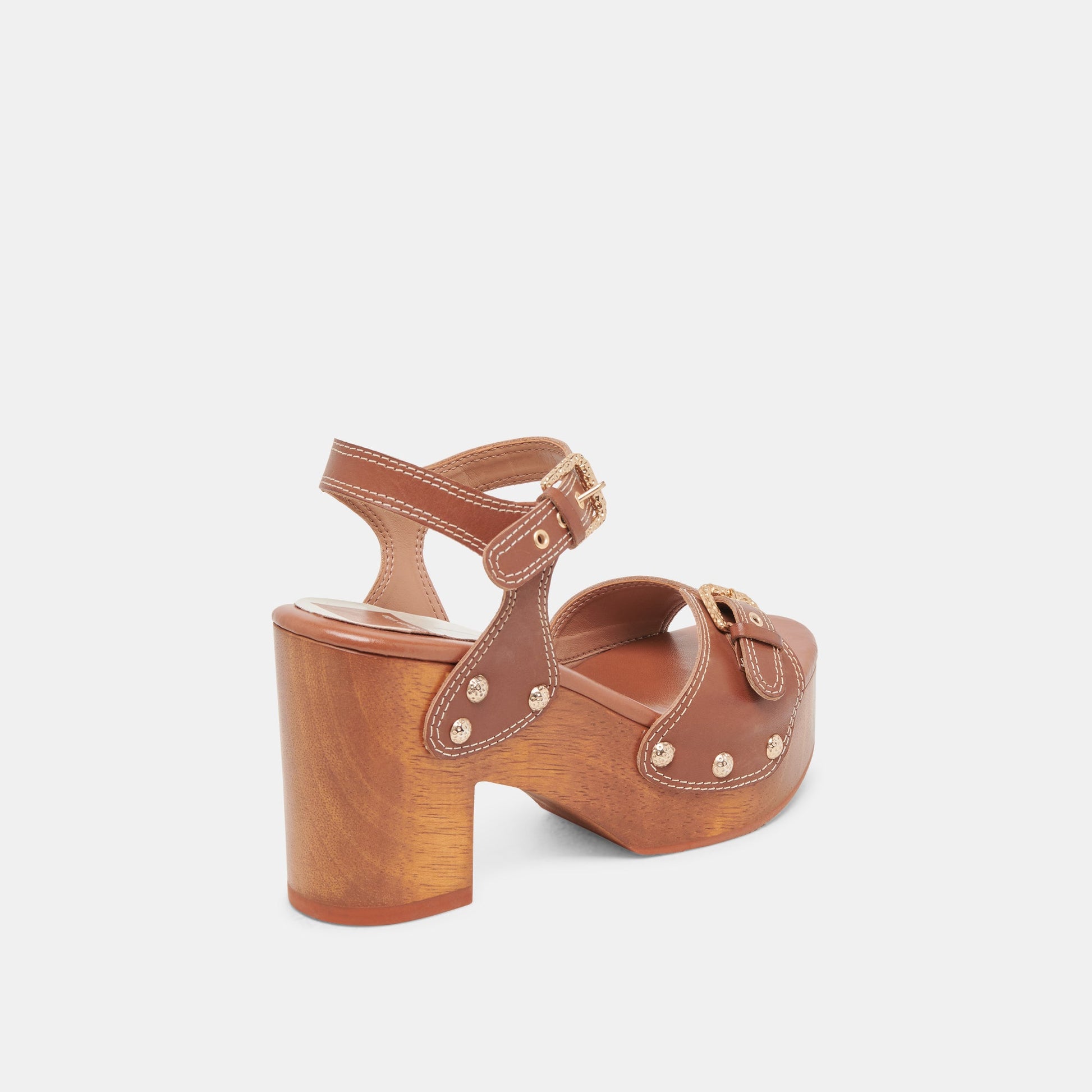 YANDY HEELS COGNAC LEATHER - Dolce Vita
