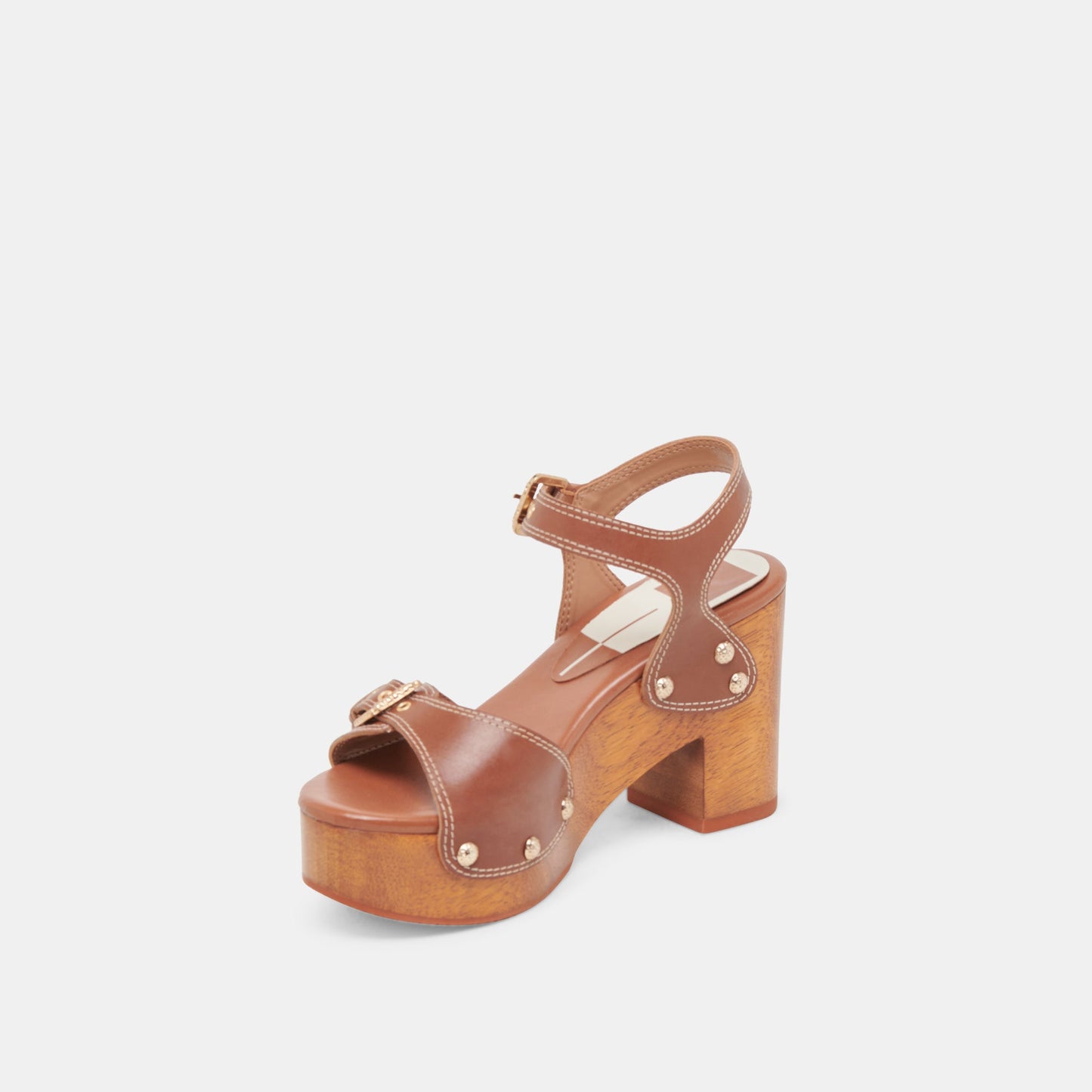 YANDY HEELS COGNAC LEATHER - Dolce Vita