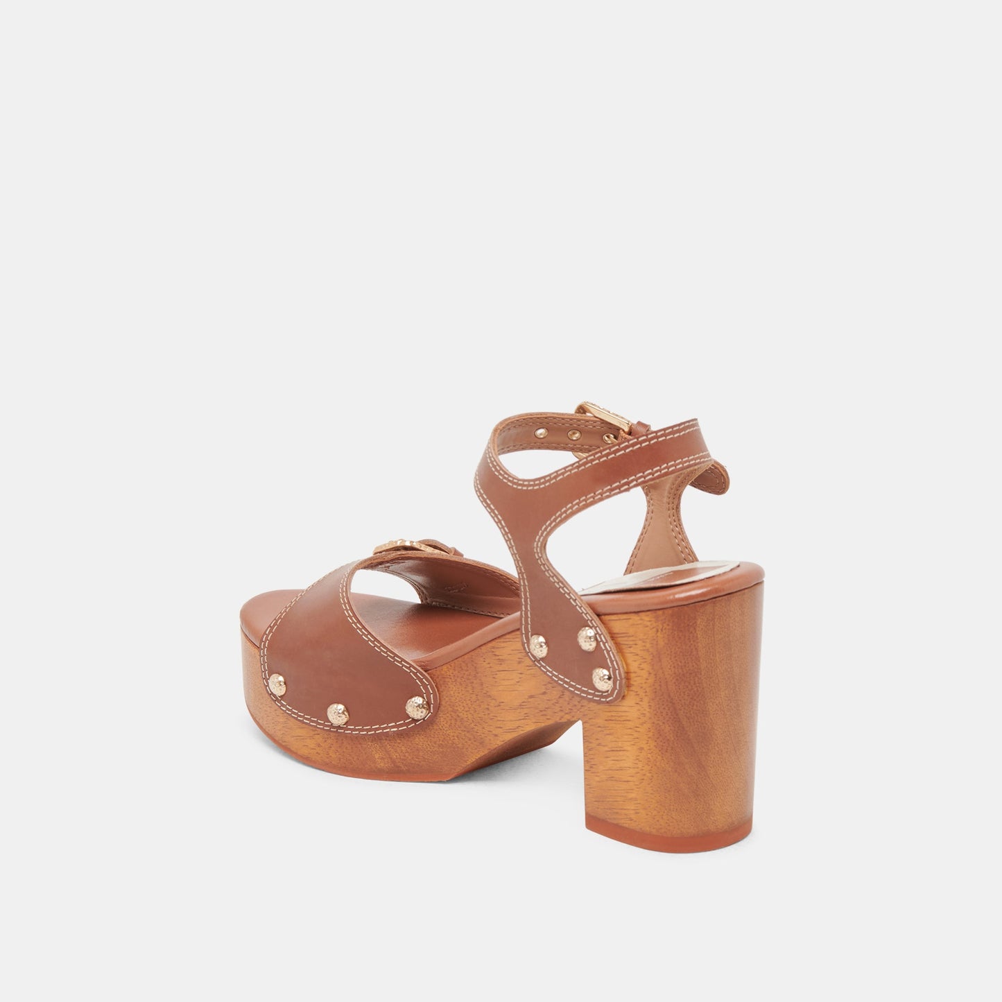 YANDY HEELS COGNAC LEATHER - Dolce Vita