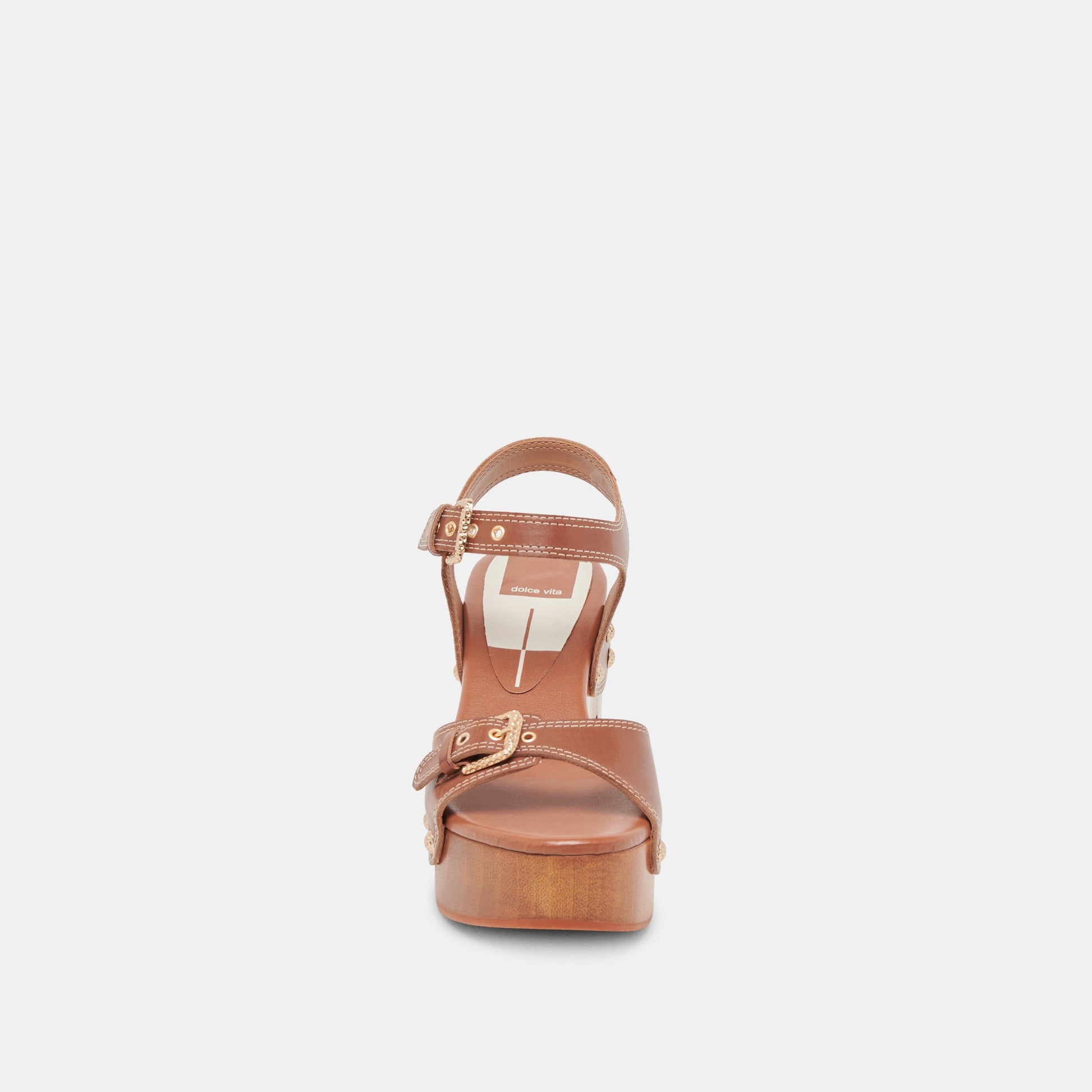 YANDY HEELS COGNAC LEATHER - Dolce Vita