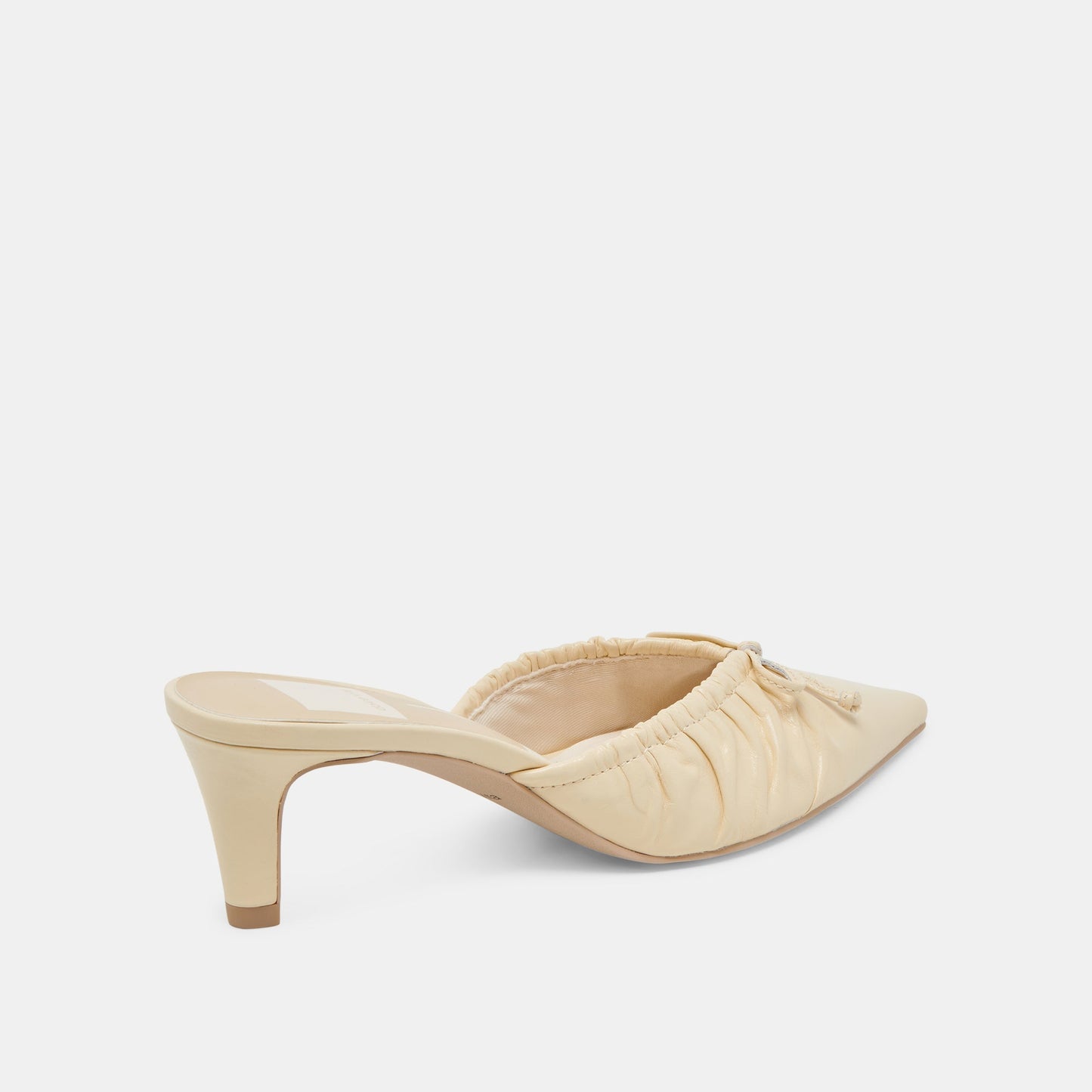 KAIRI MID HEELS LIGHT YELLOW CRINKLE PATENT - Dolce Vita