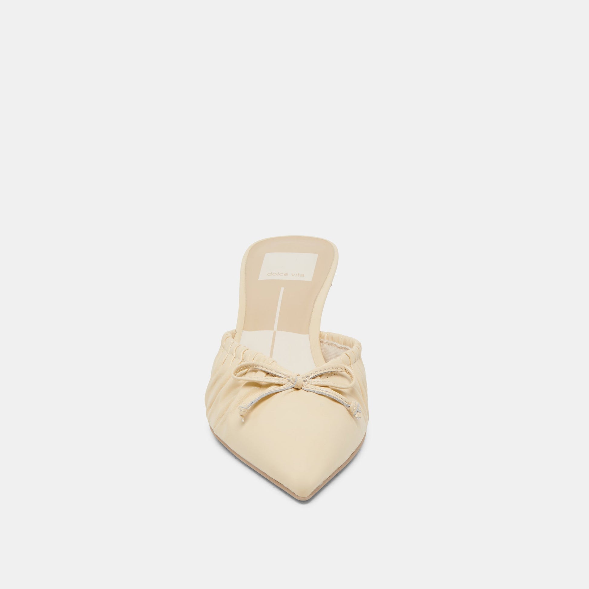 KAIRI MID HEELS LIGHT YELLOW CRINKLE PATENT - Dolce Vita