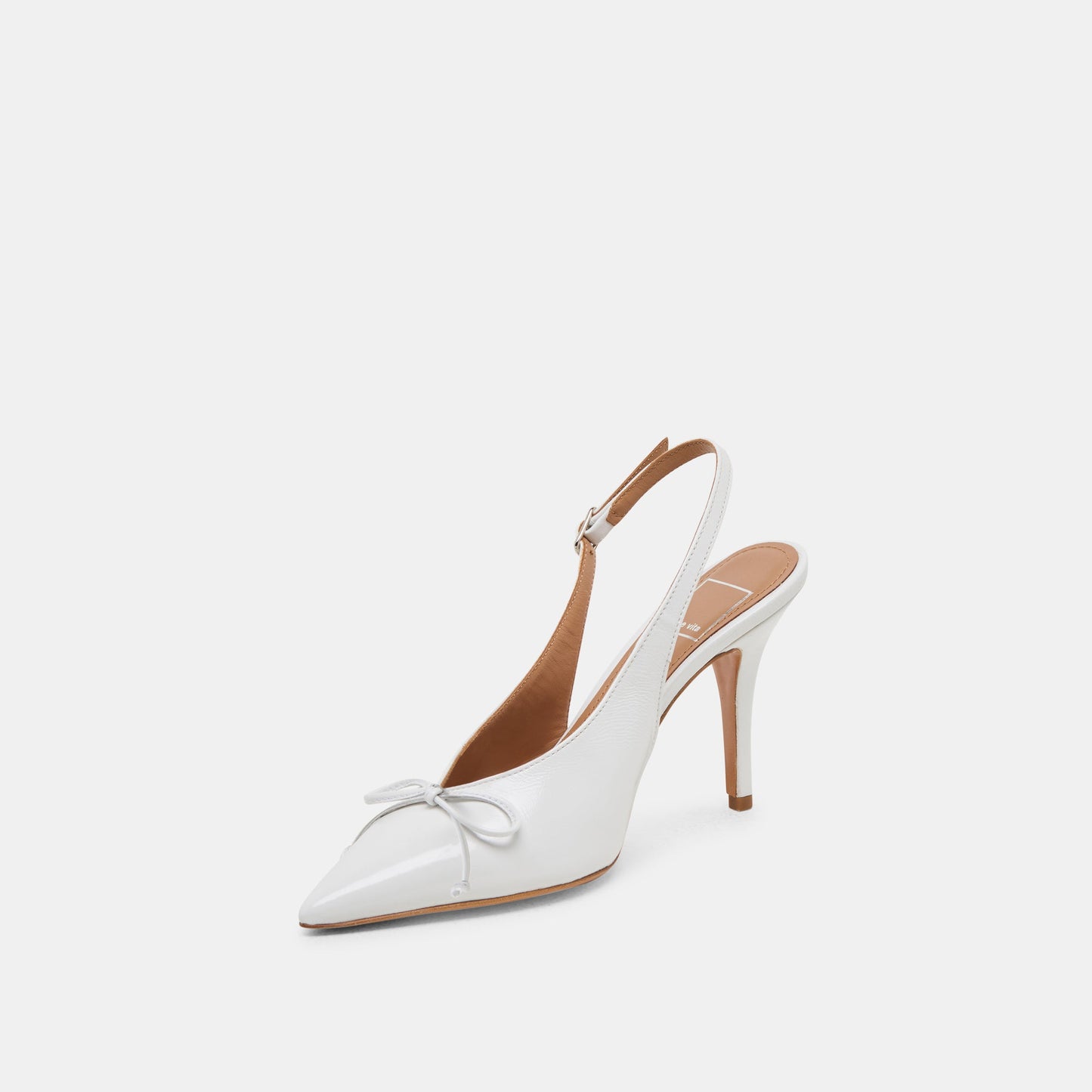 GEENA HEELS WHITE LEATHER - Dolce Vita