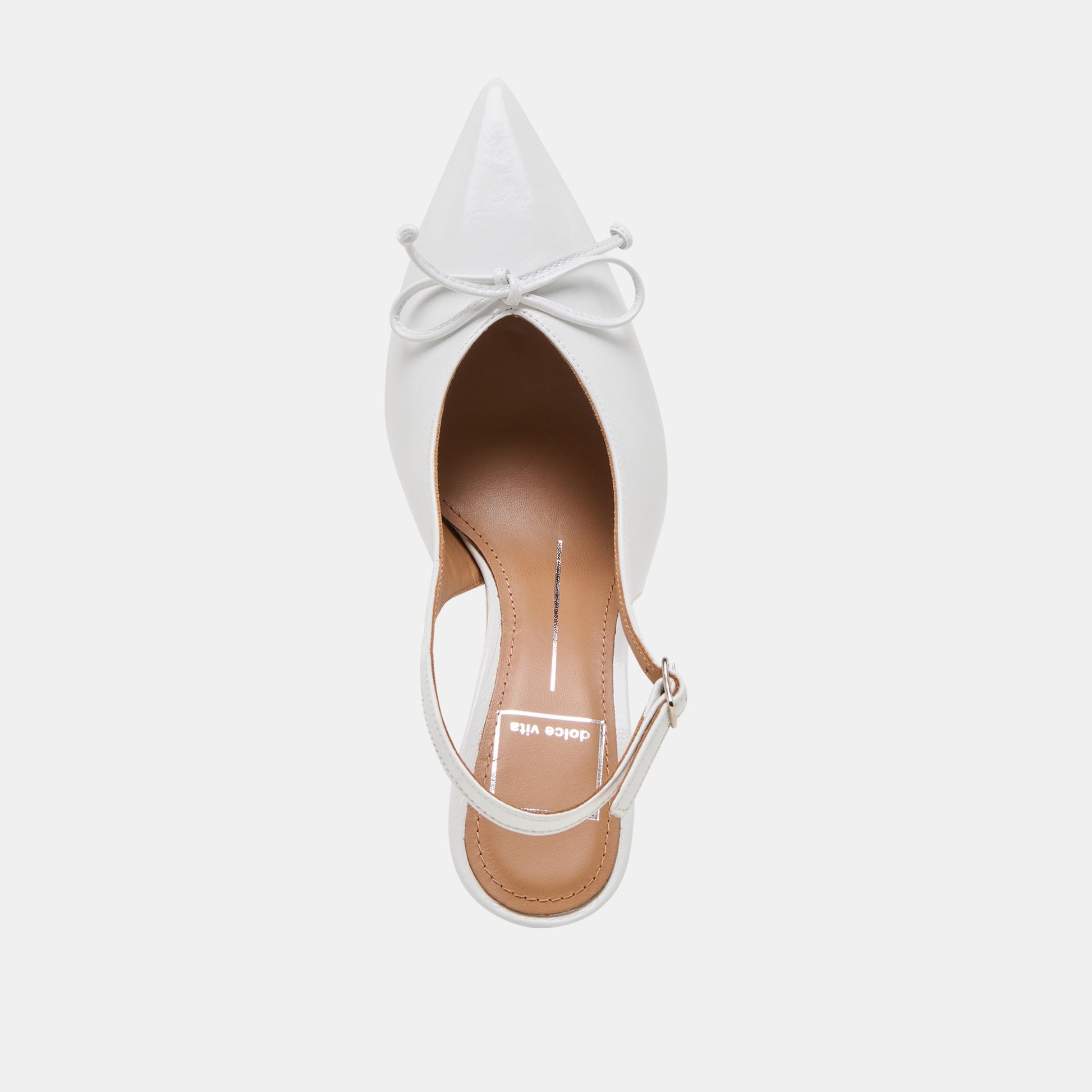GEENA HEELS WHITE LEATHER - Dolce Vita
