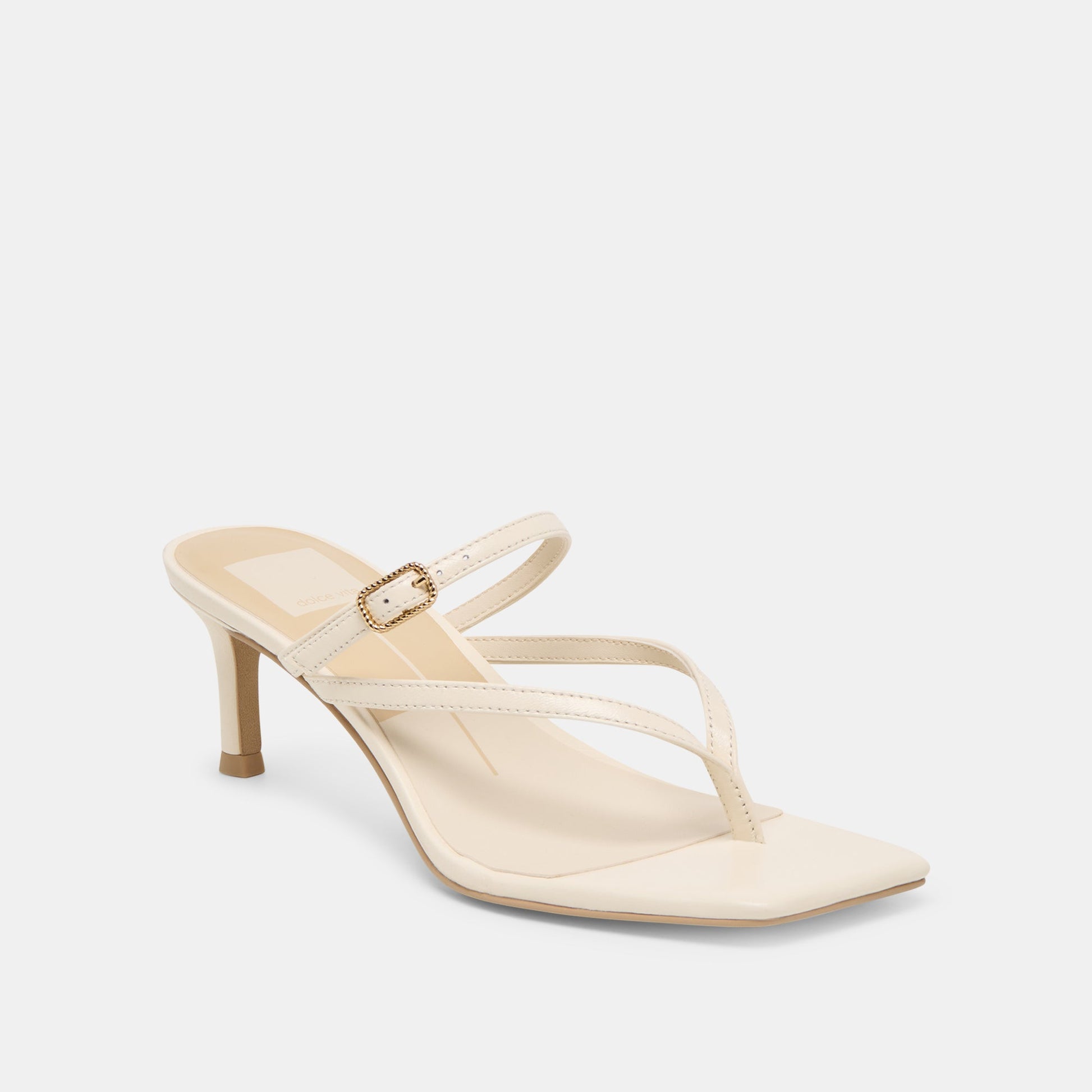 Biaga Off White Leather Heels - Dolce Vita