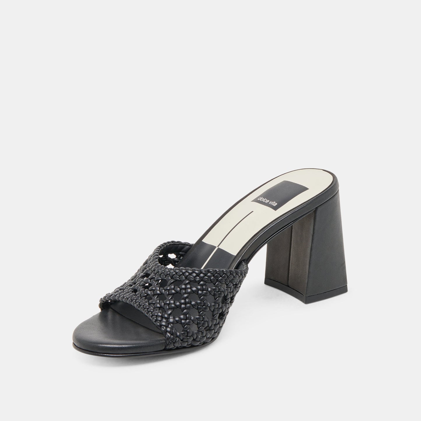 MARGOE HEELS BLACK WOVEN STELLA - Dolce Vita