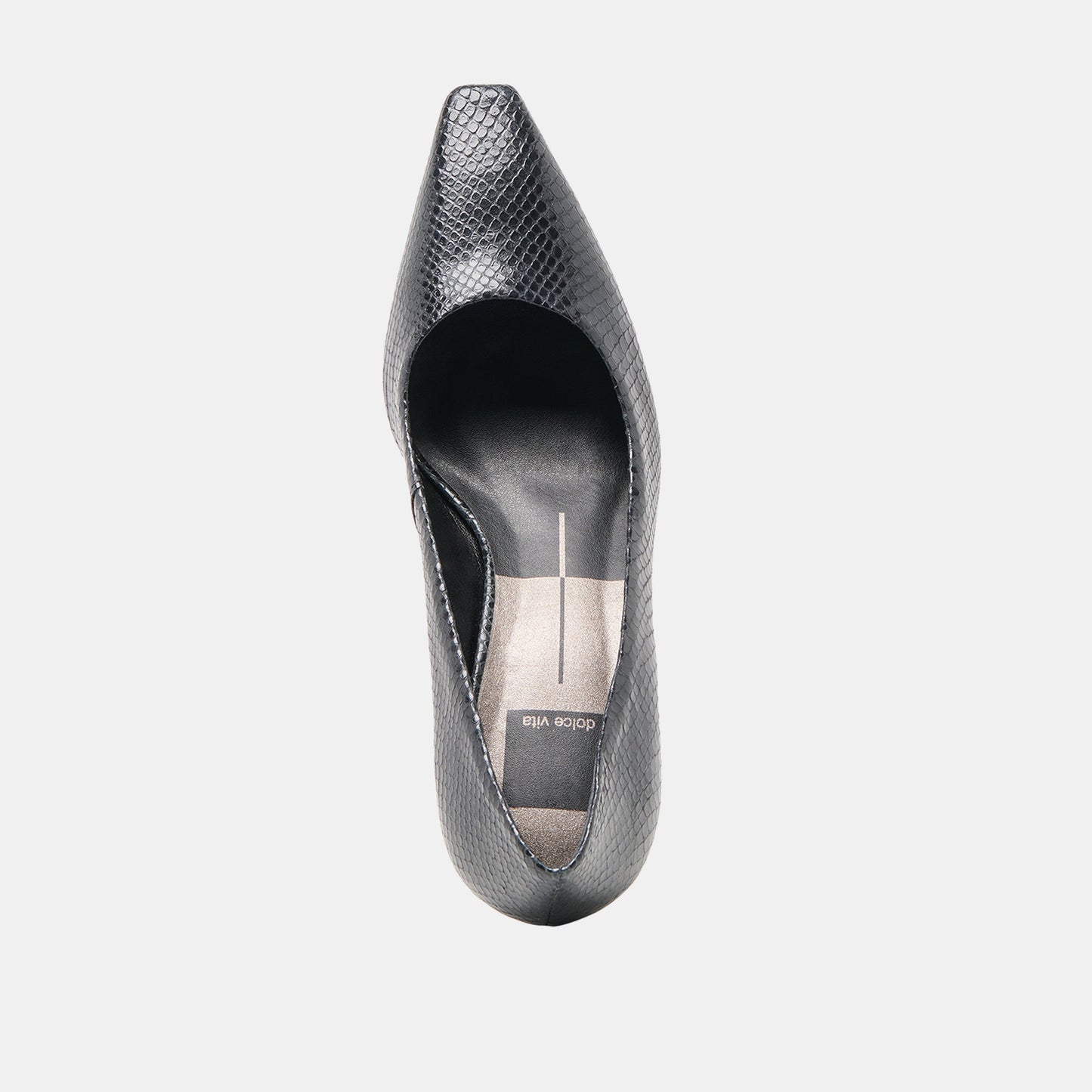 Briona Onyx Embossed Leather Heels - Dolce Vita