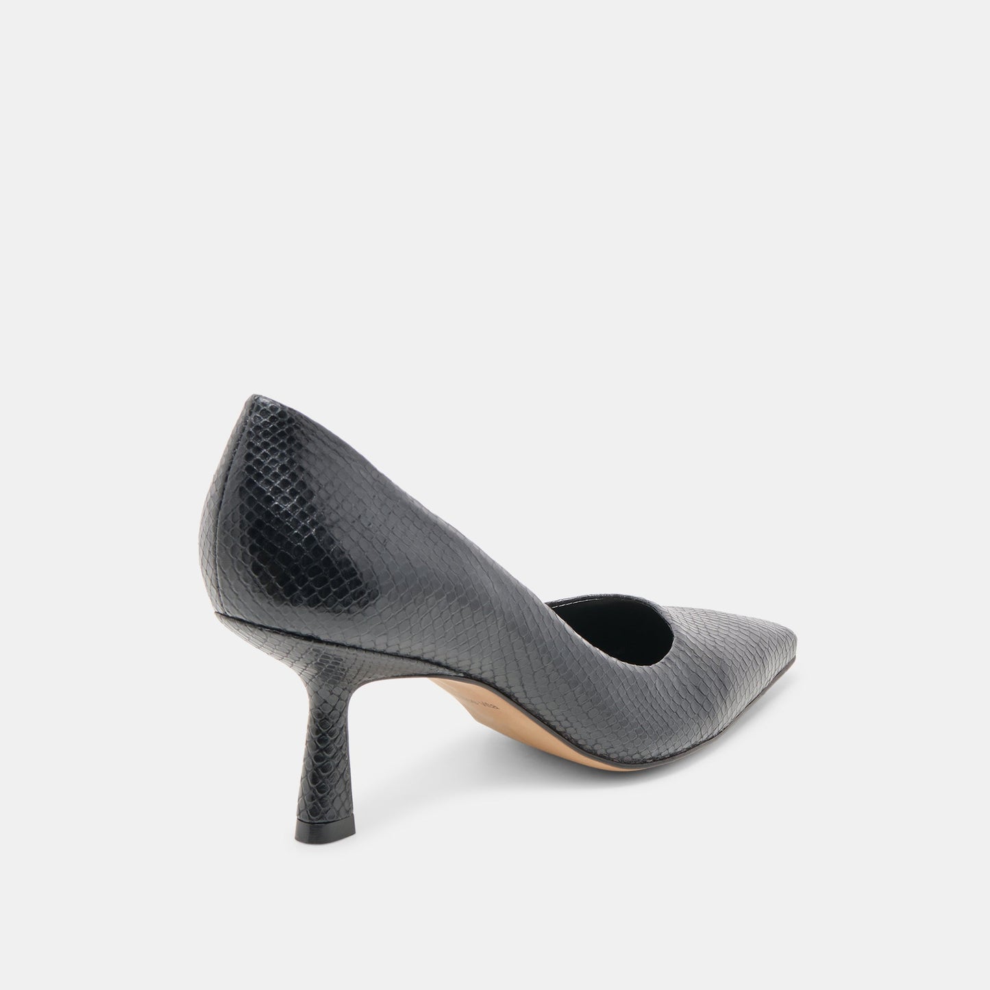 Briona Onyx Embossed Leather Heels - Dolce Vita