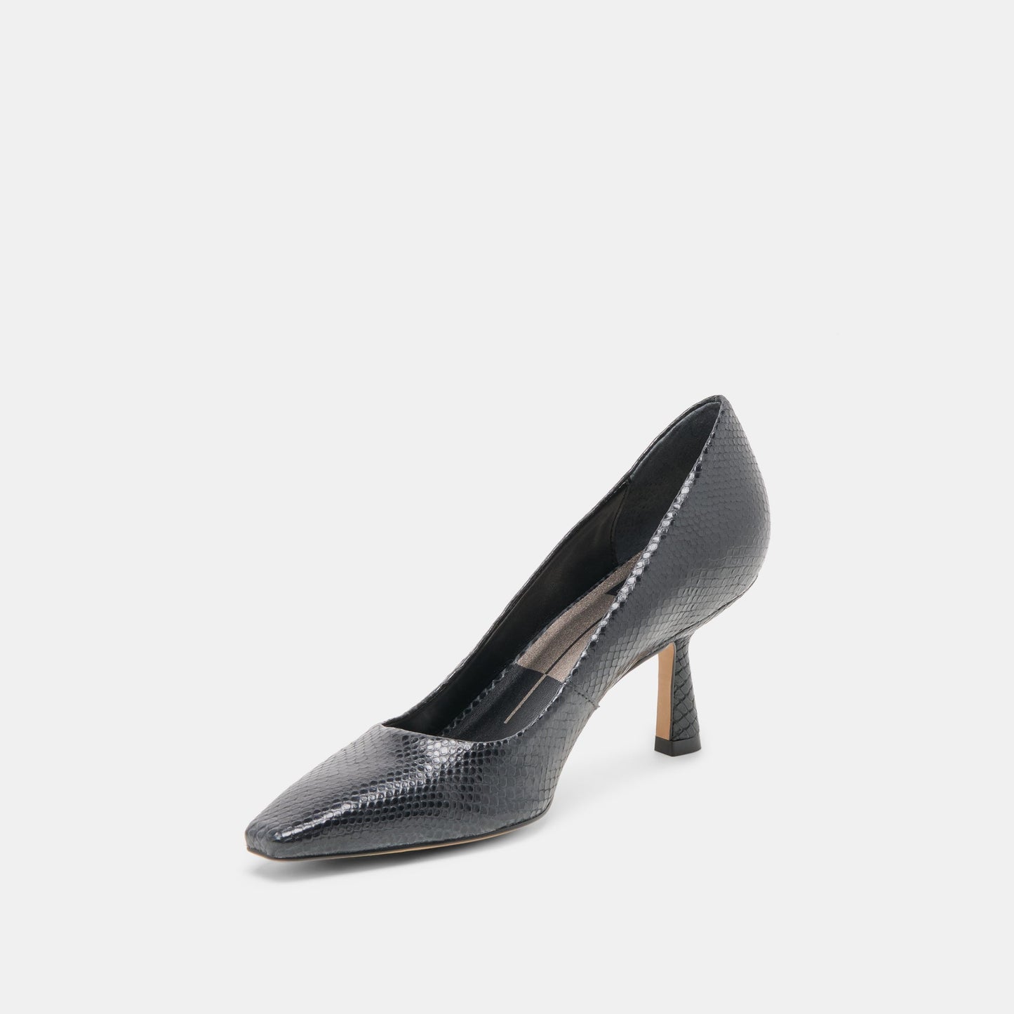 Briona Onyx Embossed Leather Heels - Dolce Vita