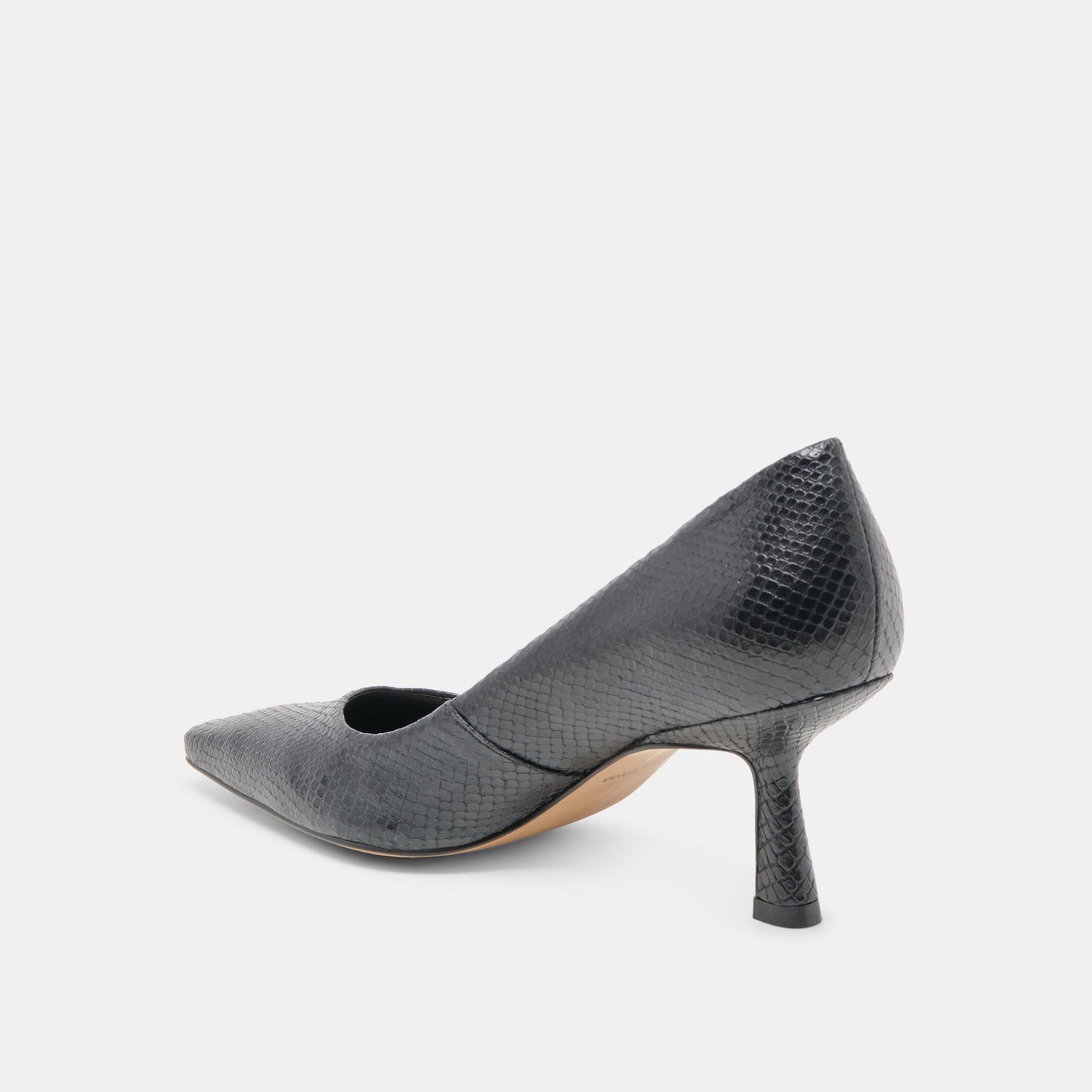 Briona Onyx Embossed Leather Heels - Dolce Vita