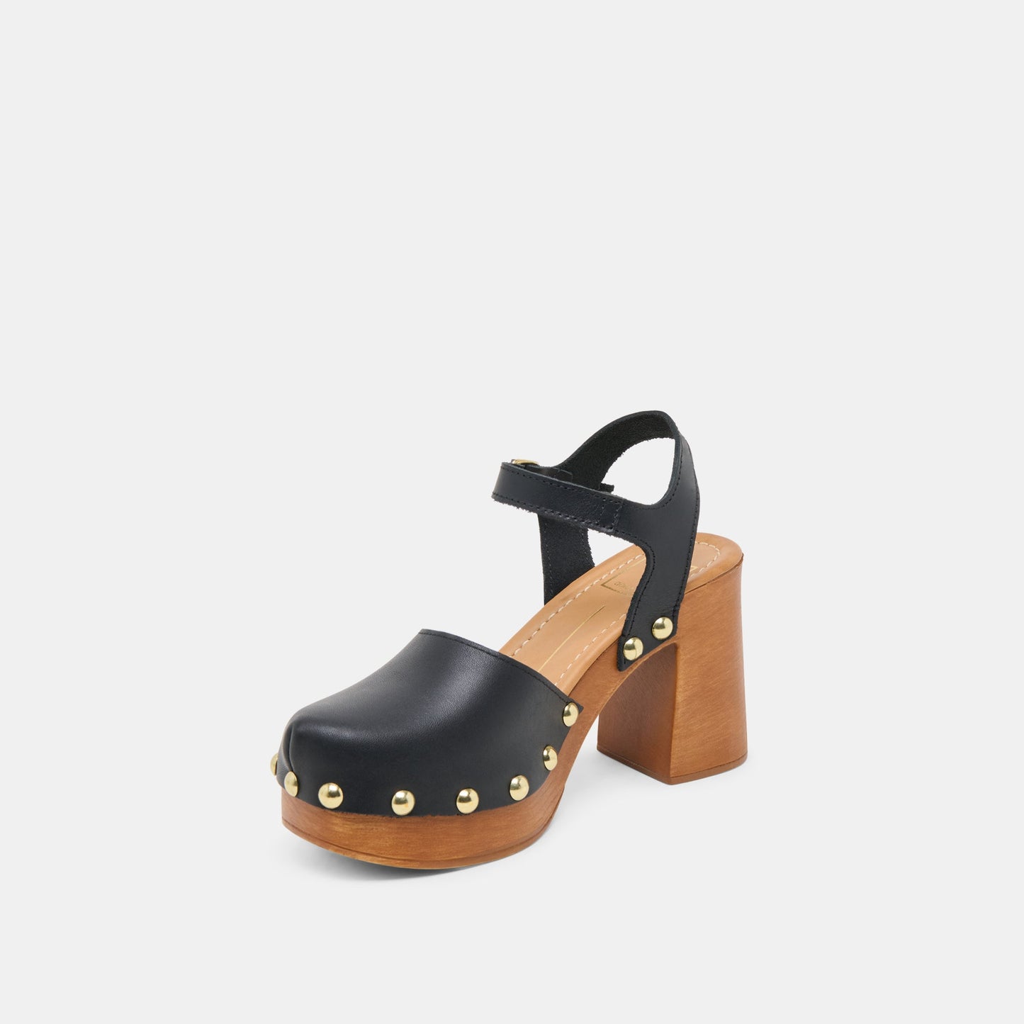CLOVER HEELS BLACK LEATHER - Dolce Vita