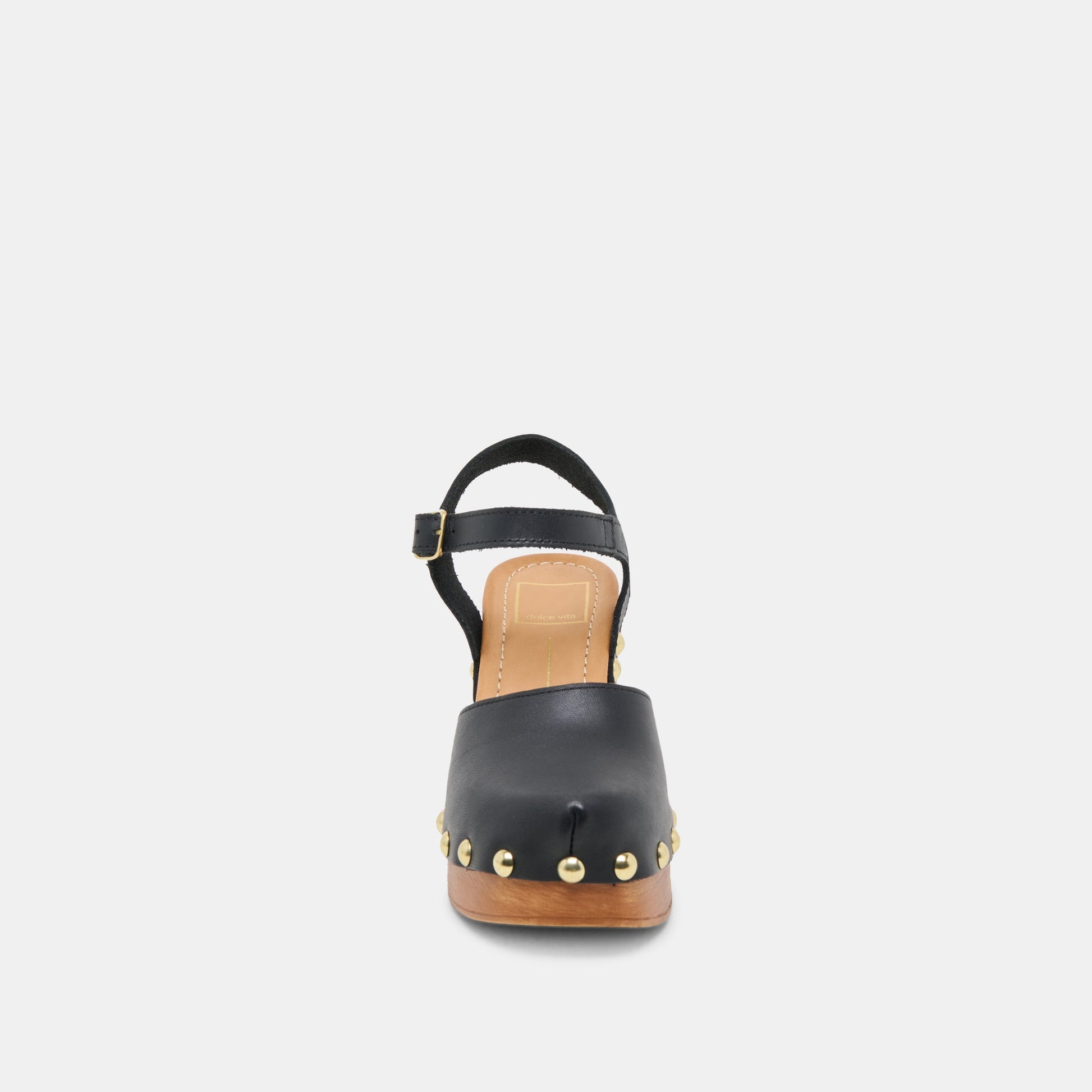 CLOVER HEELS BLACK LEATHER - Dolce Vita