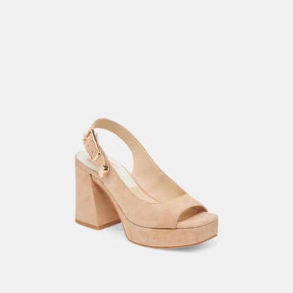 FLORES HEELS BAMBOO SUEDE - Dolce Vita