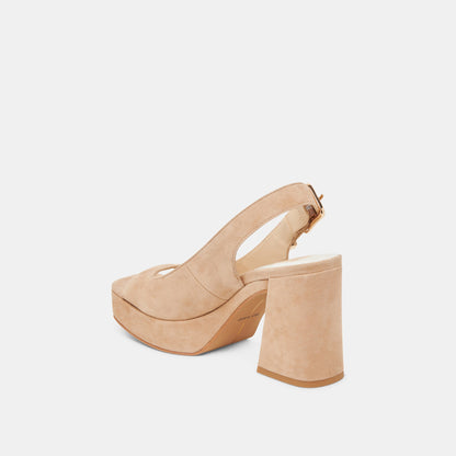 FLORES HEELS BAMBOO SUEDE - Dolce Vita