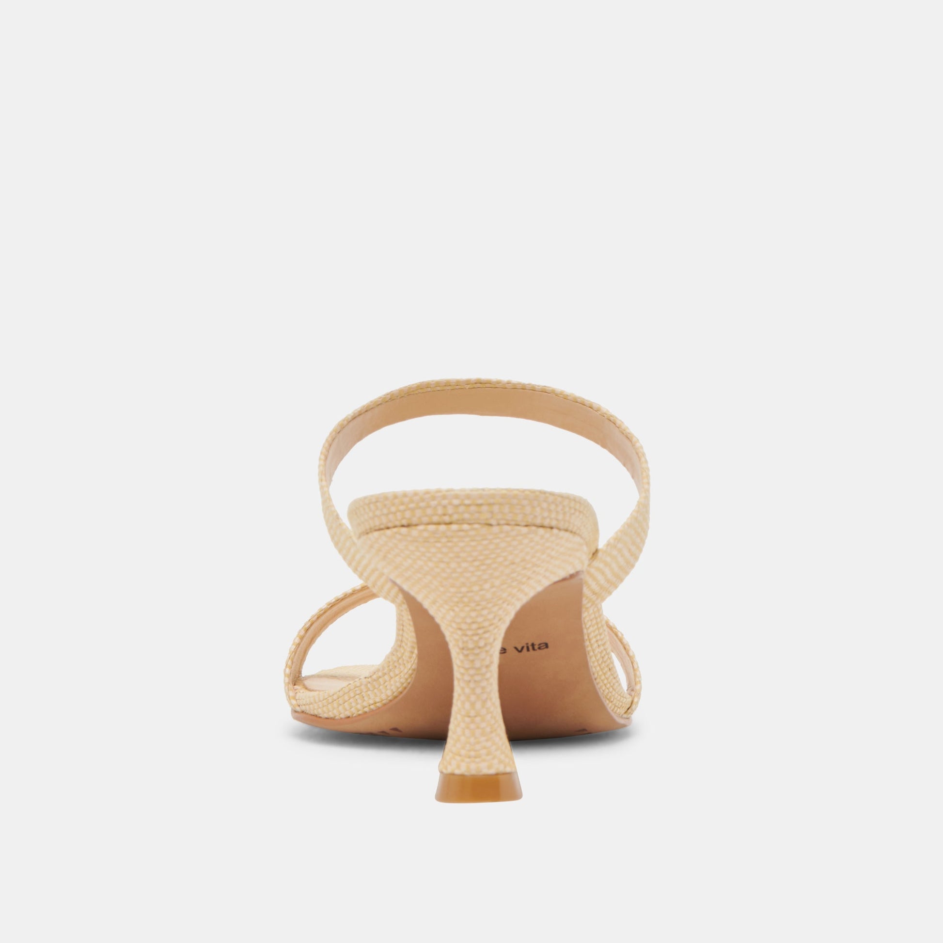 Genora Lt Natural Woven Raffia Heels - Dolce Vita
