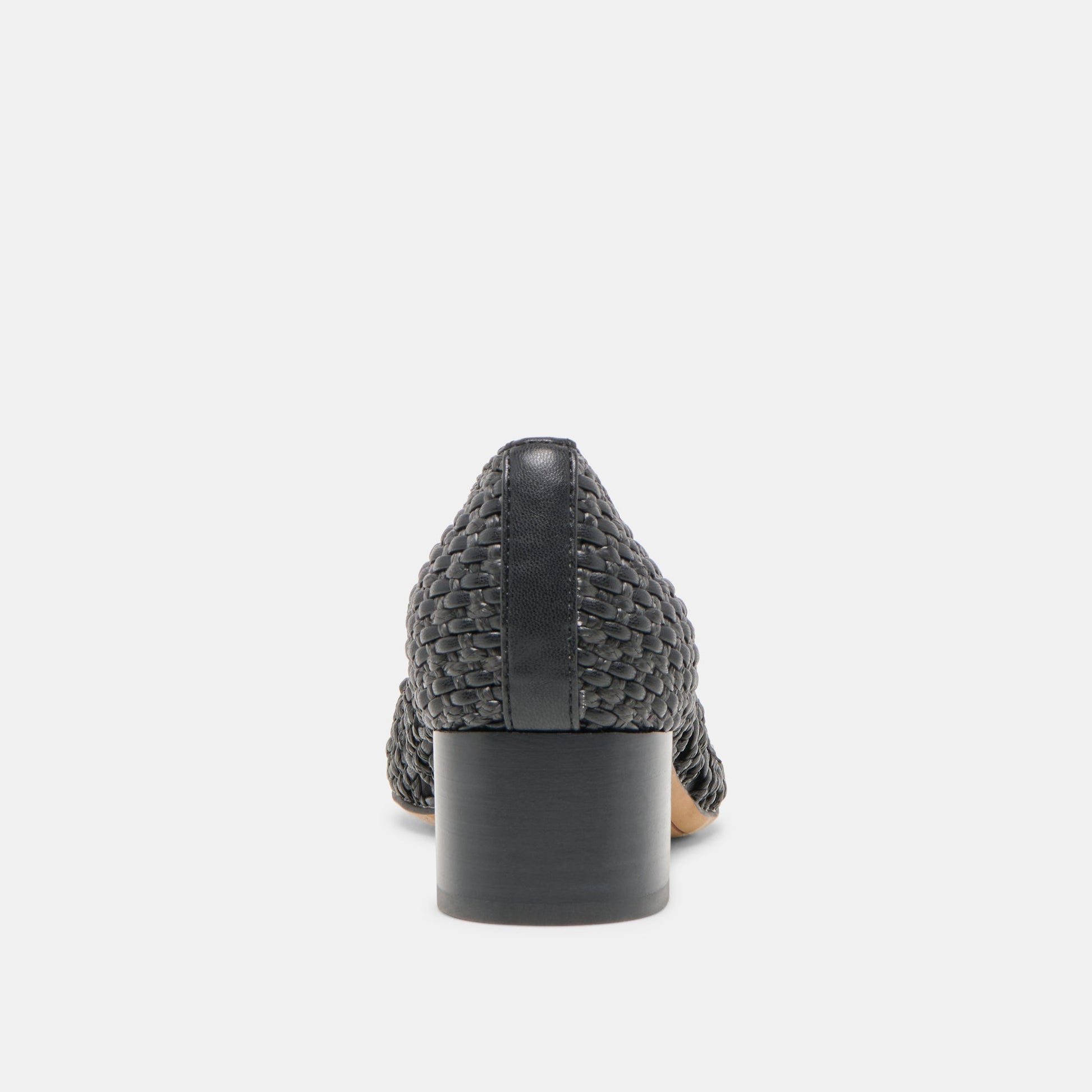 Lula Black Woven Raffia Heels - Dolce Vita