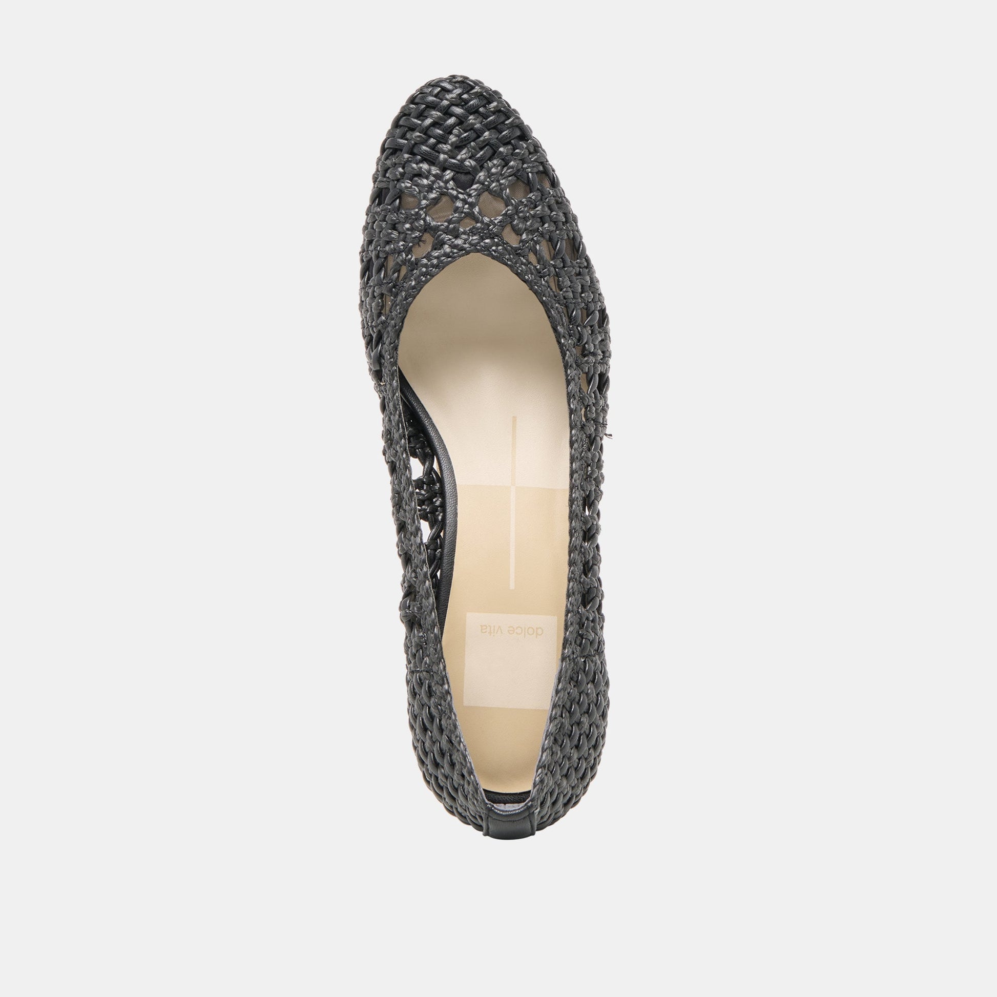 Lula Black Woven Raffia Heels - Dolce Vita