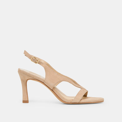 Izela Bamboo Suede Heels - Dolce Vita