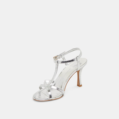 LIANE HEELS SILVER DISTRESSED LEATHER - Dolce Vita