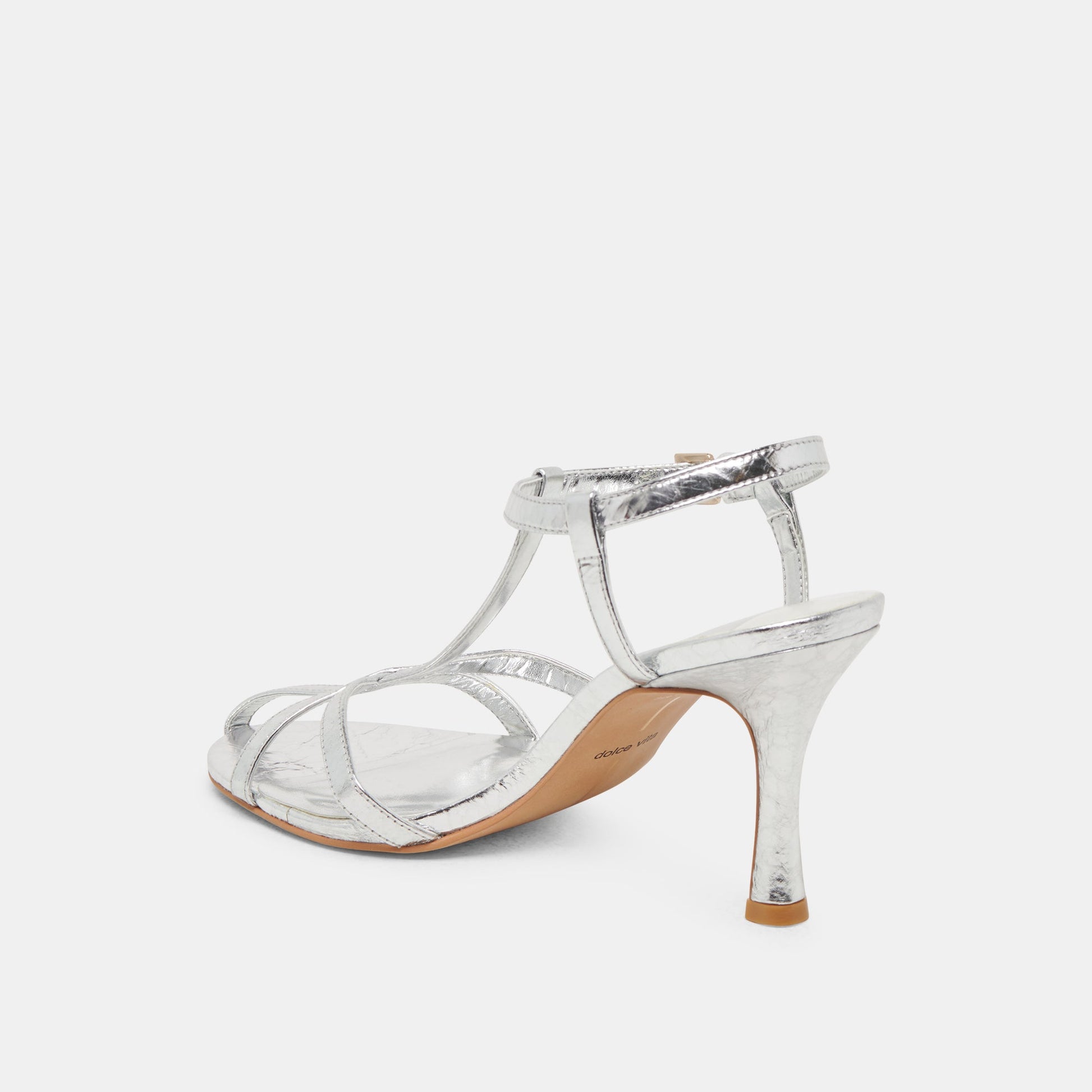 LIANE HEELS SILVER DISTRESSED LEATHER - Dolce Vita