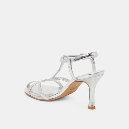 LIANE HEELS SILVER DISTRESSED LEATHER - Dolce Vita