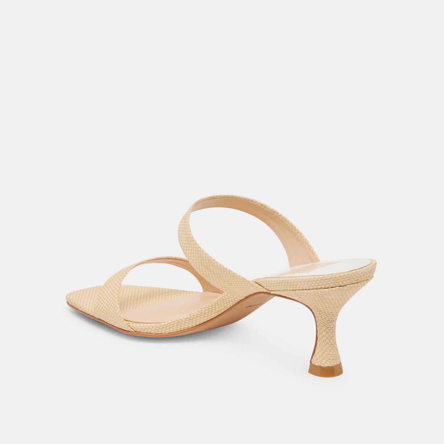 Genora Wide Lt Natural Woven Raffia Heels - Dolce Vita