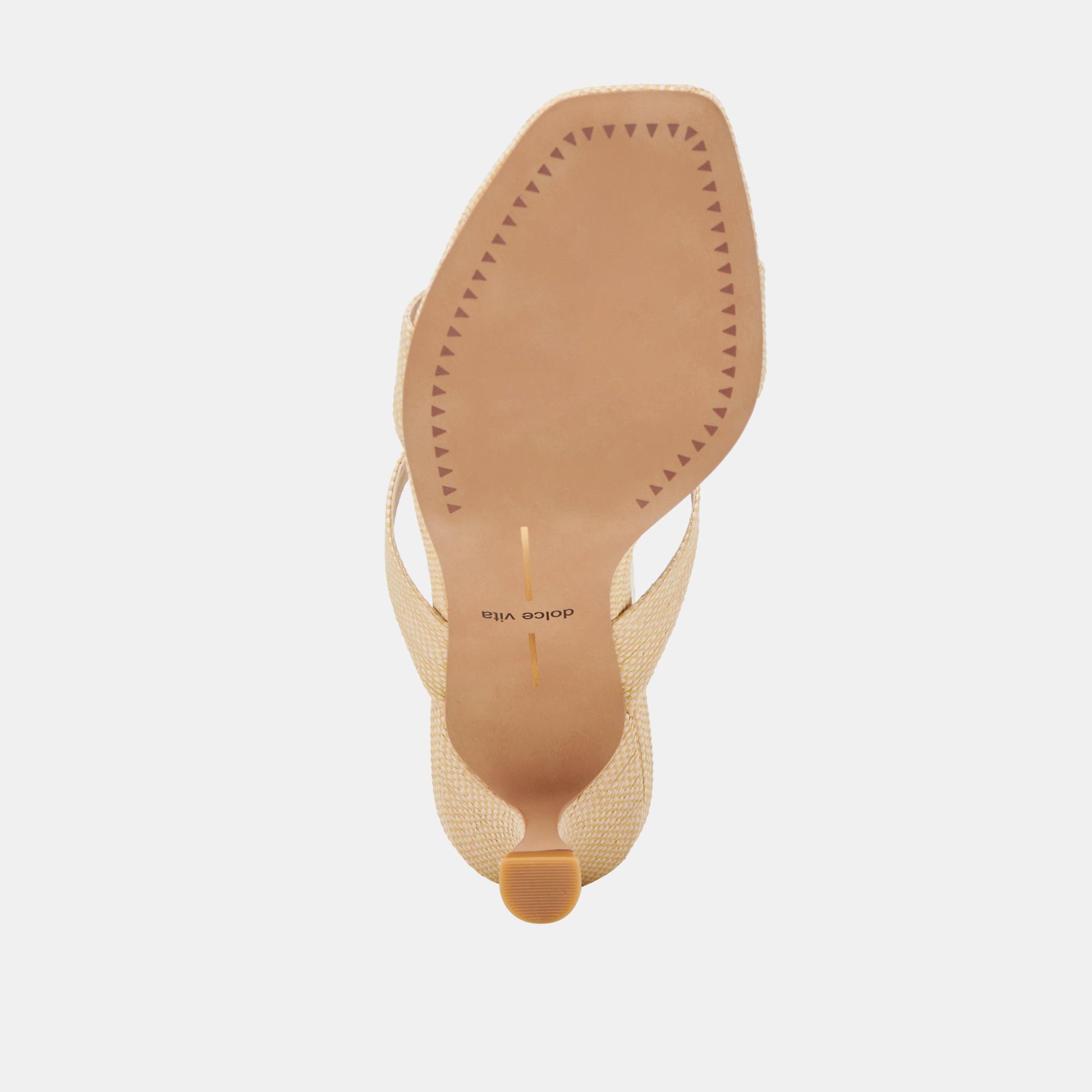 Genora Wide Lt Natural Woven Raffia Heels - Dolce Vita