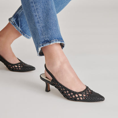 OLYMPA HEELS BLACK STELLA - Dolce Vita