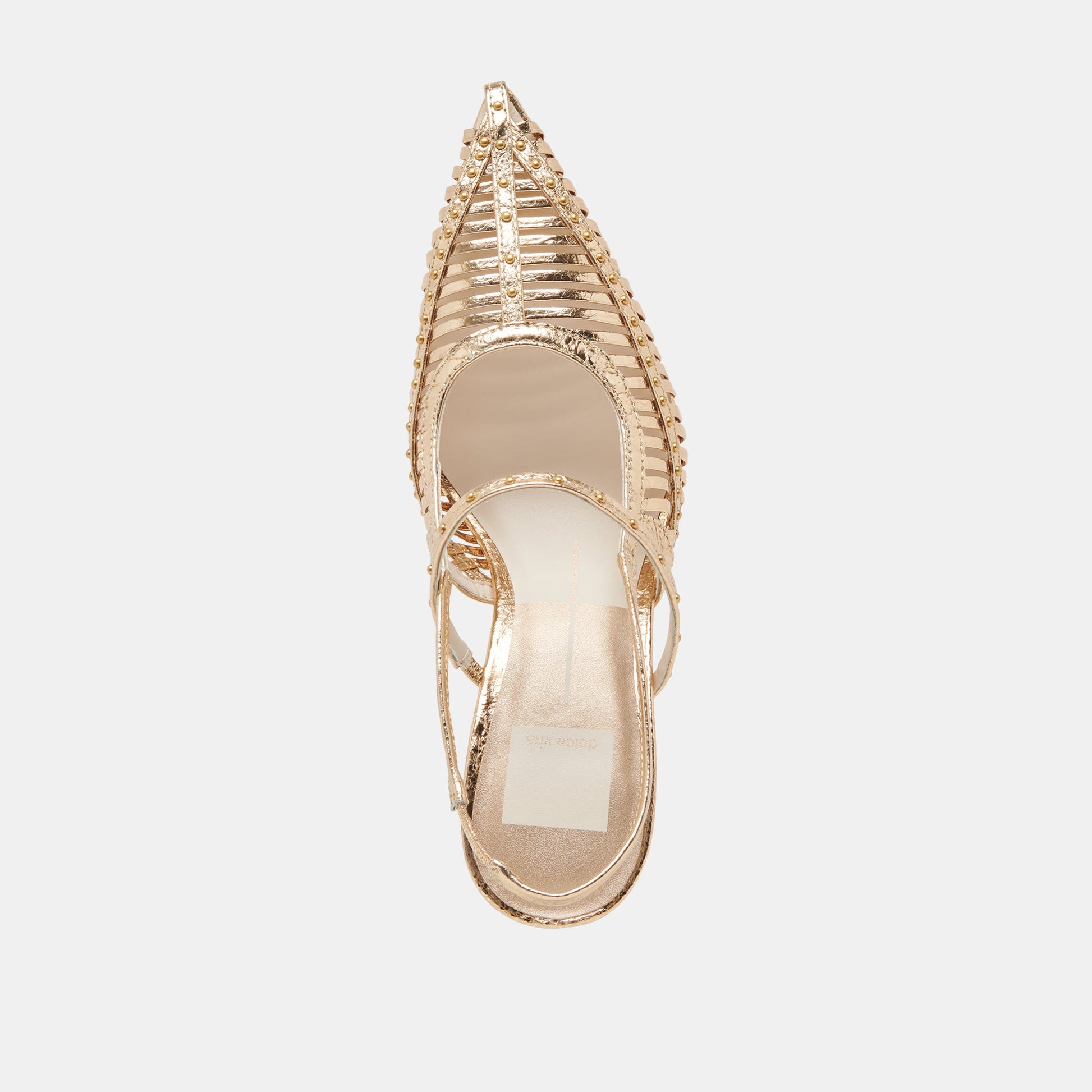 HENSAL HEELS GOLD DISTRESSED LEATHER - Dolce Vita