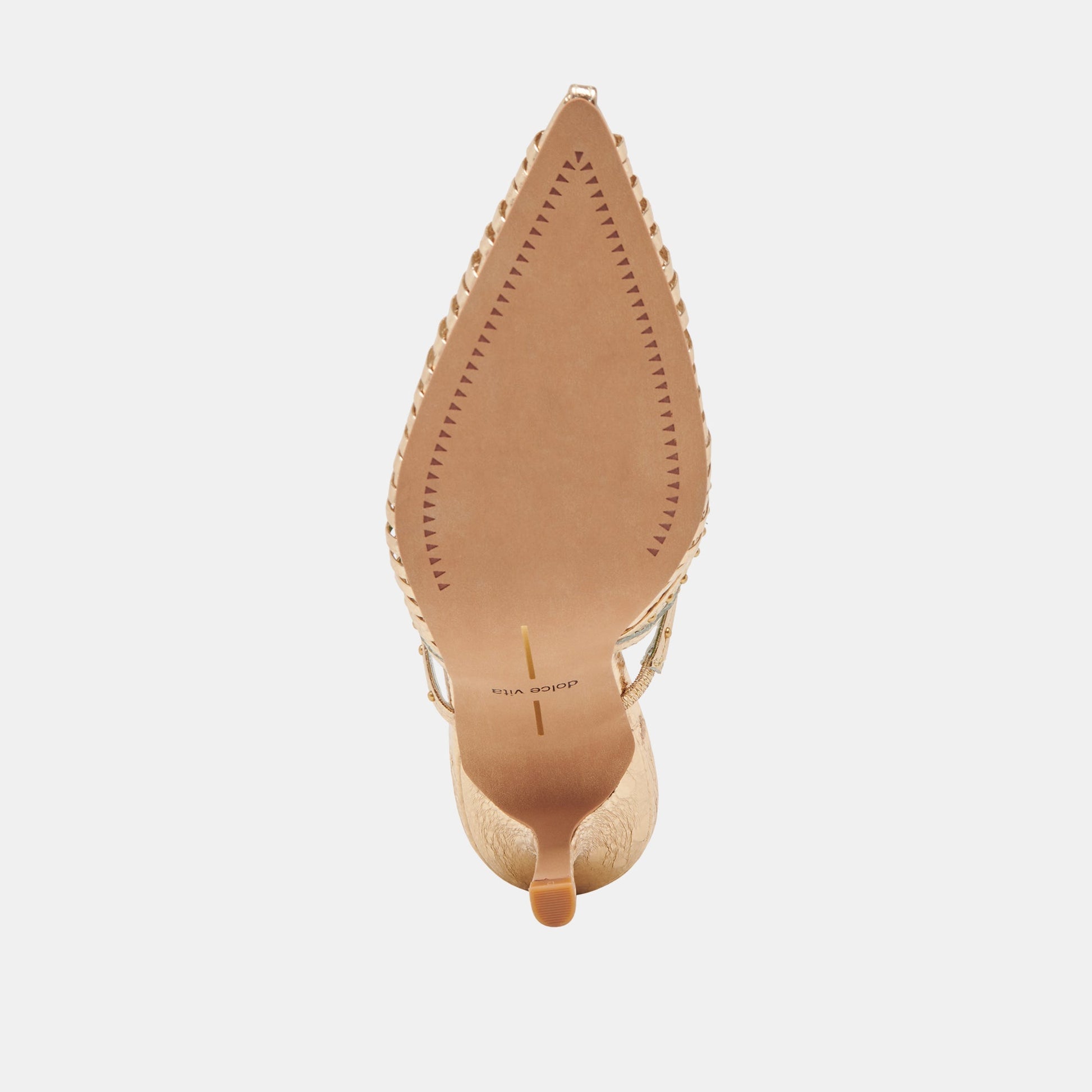 HENSAL HEELS GOLD DISTRESSED LEATHER - Dolce Vita