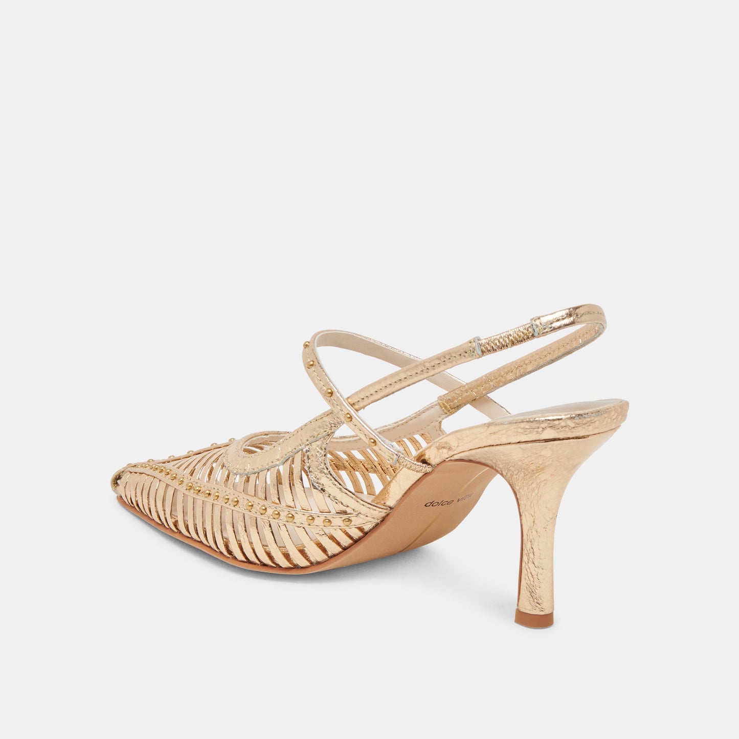 HENSAL HEELS GOLD DISTRESSED LEATHER - Dolce Vita