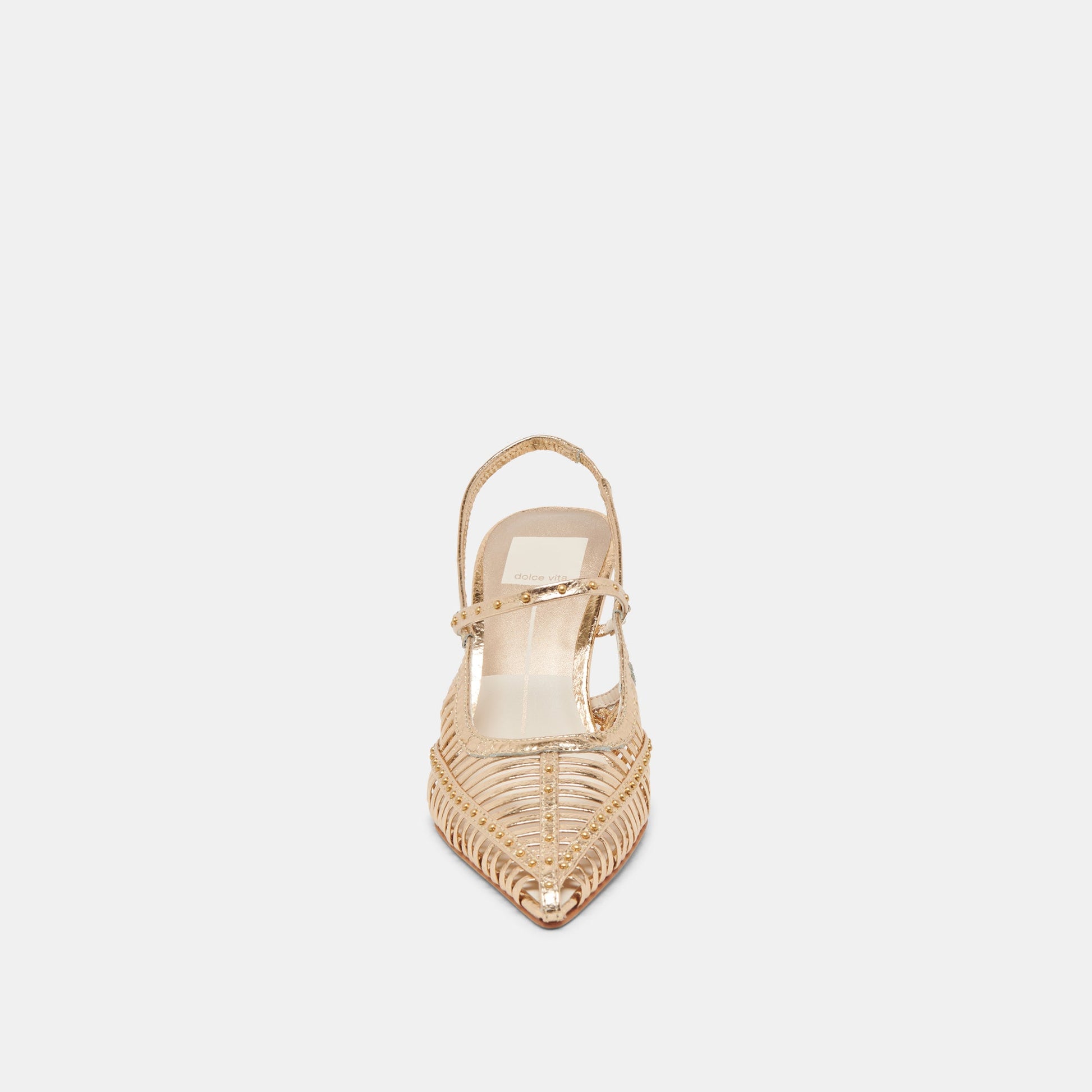 HENSAL HEELS GOLD DISTRESSED LEATHER - Dolce Vita