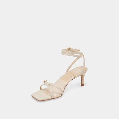 BAMBY HEELS BONE LEATHER - Dolce Vita