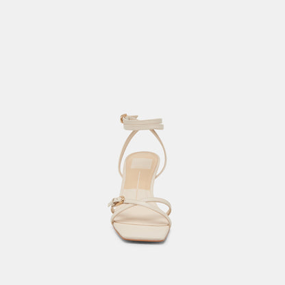 BAMBY HEELS BONE LEATHER - Dolce Vita