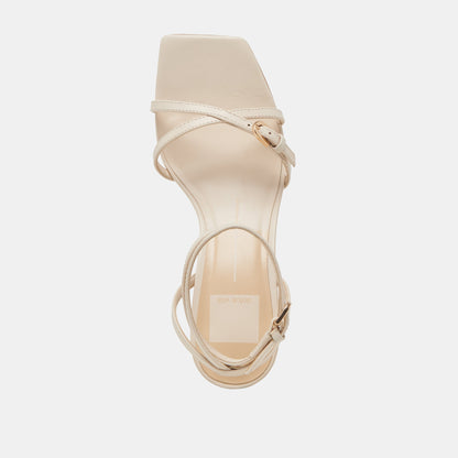 BAMBY HEELS BONE LEATHER - Dolce Vita