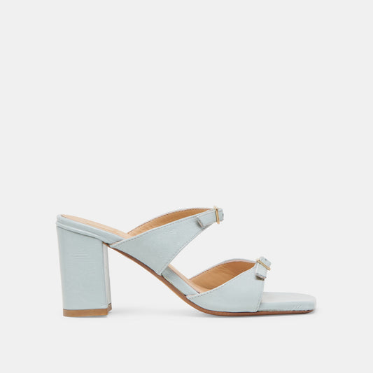SHANE HEELS ICE BLUE CRINKLE PATENT - Dolce Vita