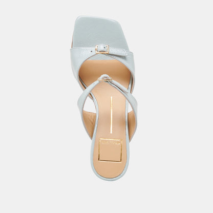 SHANE HEELS ICE BLUE CRINKLE PATENT - Dolce Vita