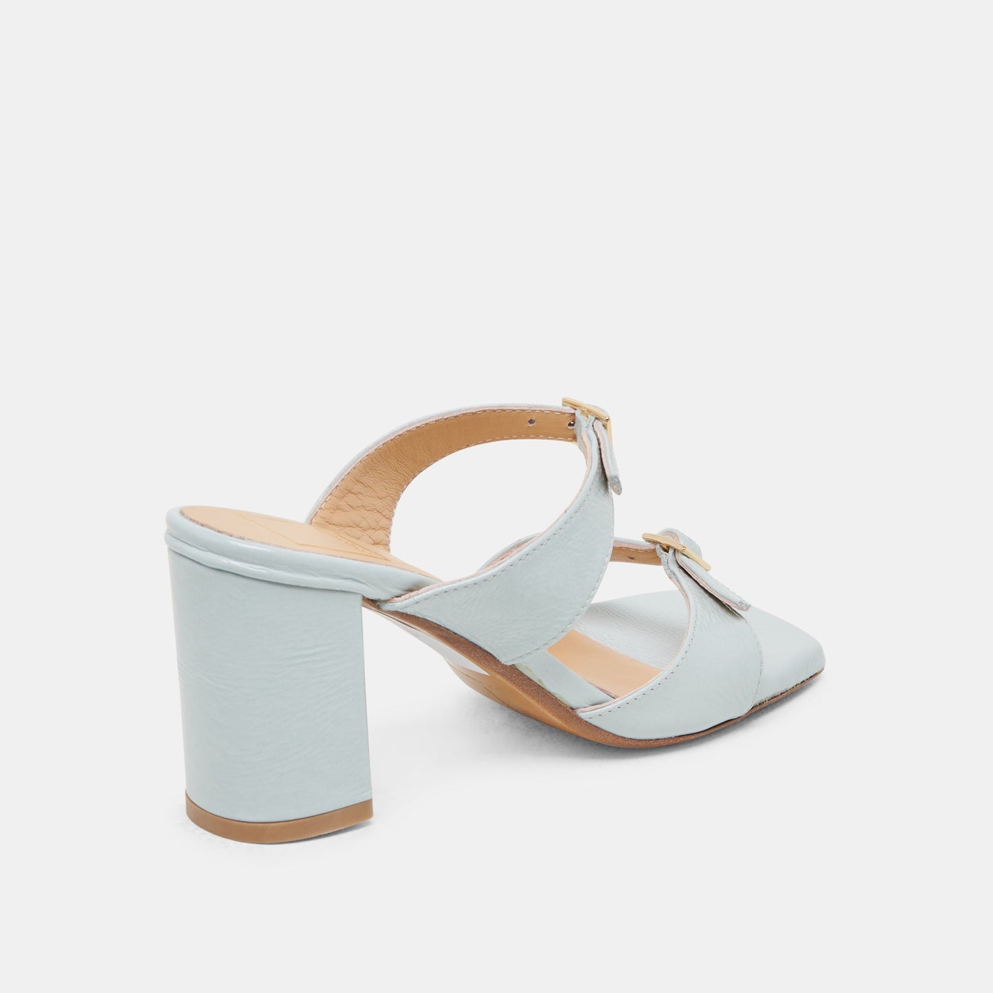 SHANE HEELS ICE BLUE CRINKLE PATENT - Dolce Vita