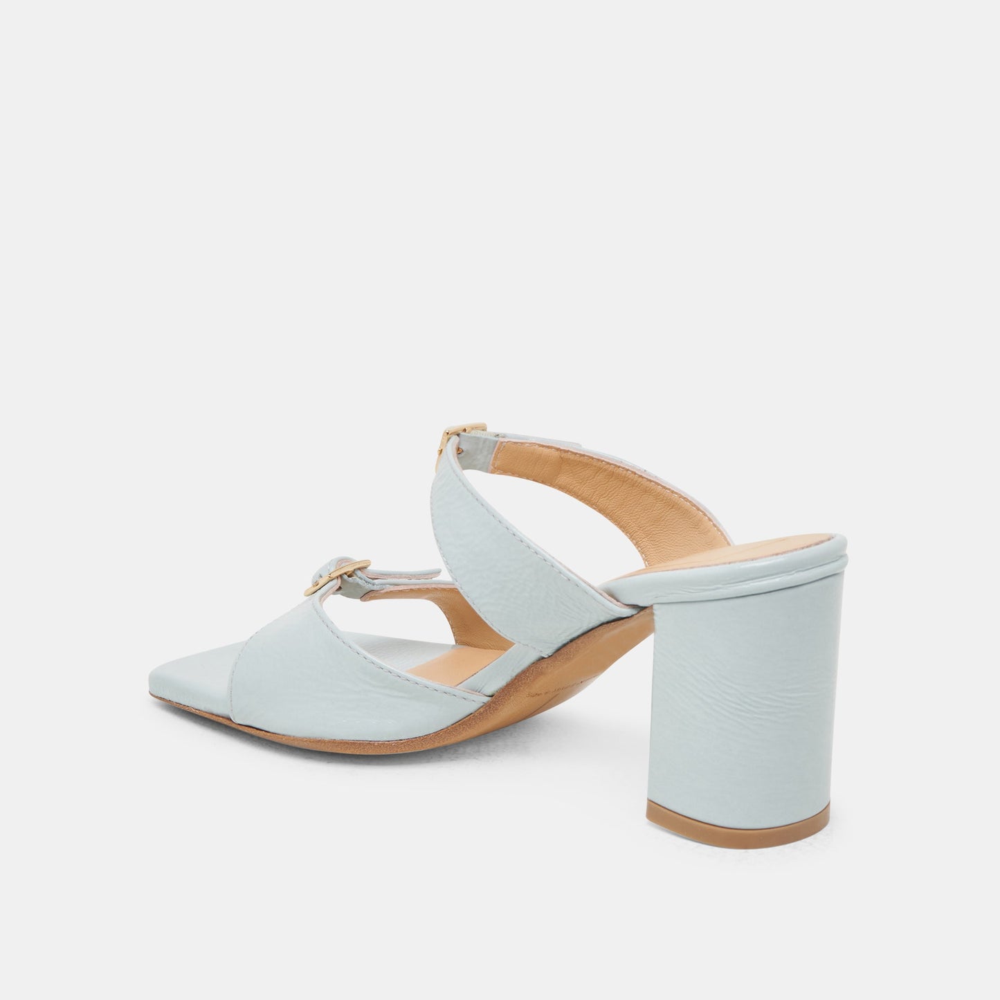 SHANE HEELS ICE BLUE CRINKLE PATENT - Dolce Vita