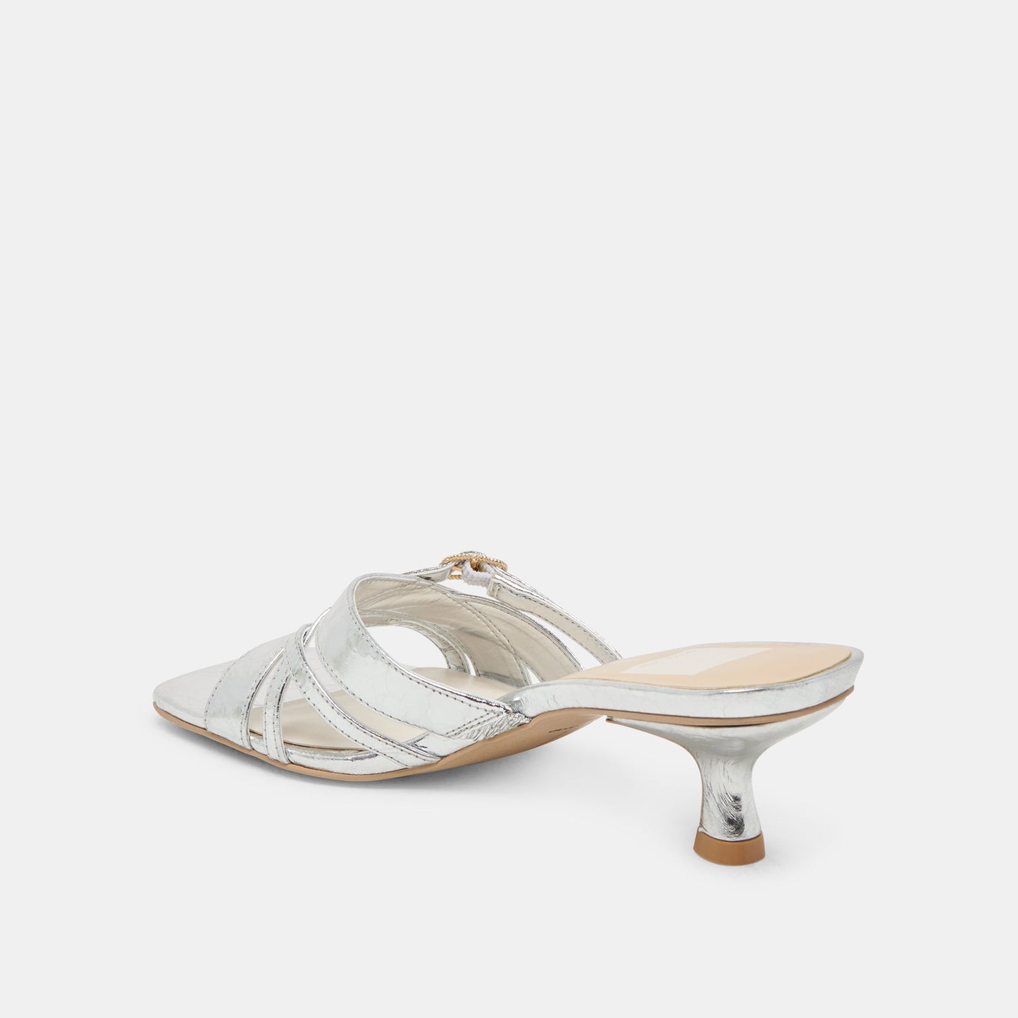 BRYANT HEELS SILVER DISTRESSED LEATHER - Dolce Vita