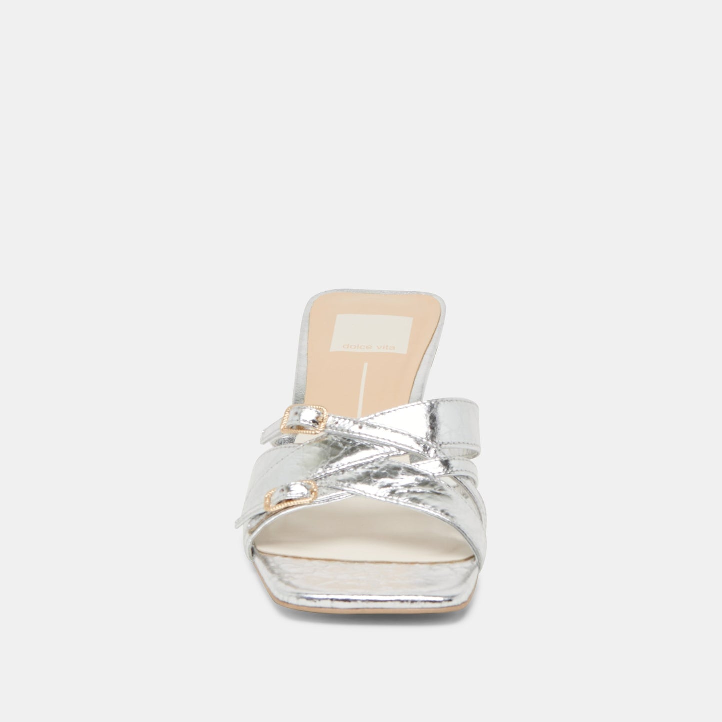 BRYANT HEELS SILVER DISTRESSED LEATHER - Dolce Vita