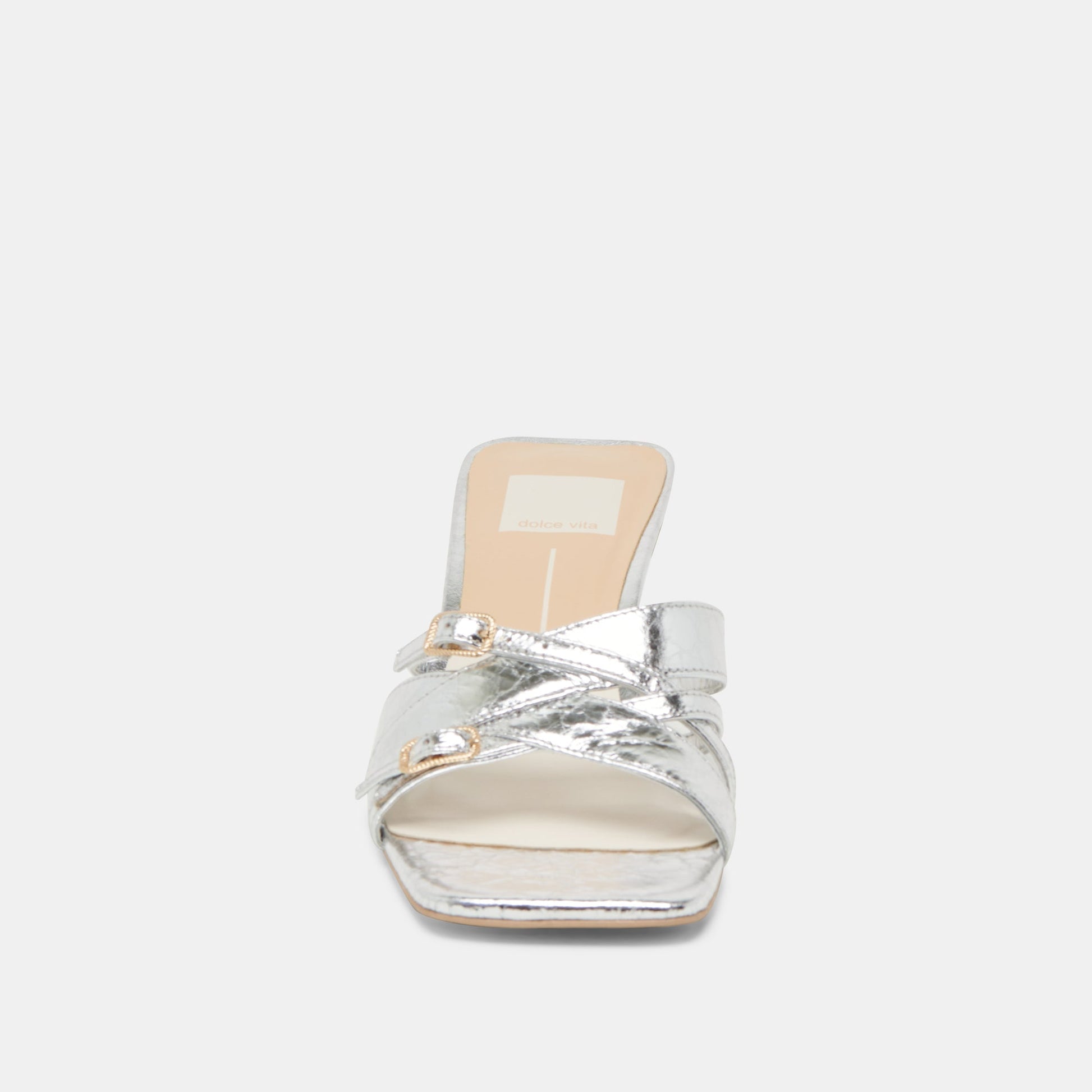 BRYANT HEELS SILVER DISTRESSED LEATHER - Dolce Vita