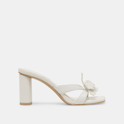 Nikil White Leather Heels - Dolce Vita