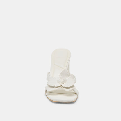Nikil White Leather Heels - Dolce Vita