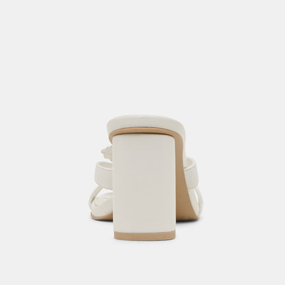 Nikil White Leather Heels - Dolce Vita