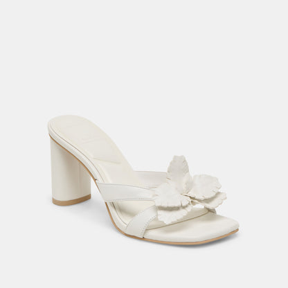 Nikil White Leather Heels - Dolce Vita