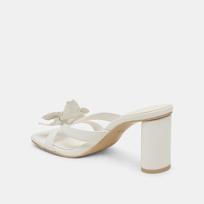 Nikil White Leather Heels - Dolce Vita