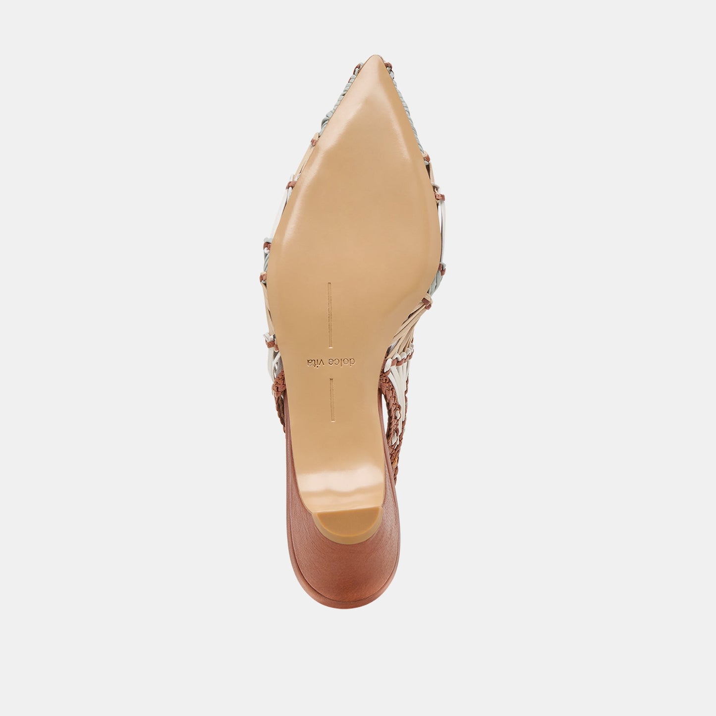 Dafney Tan Multi Woven Leather Heels - Dolce Vita