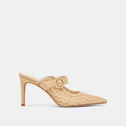 KEEKEE HEELS LT NATURAL WOVEN RAFFIA - Dolce Vita
